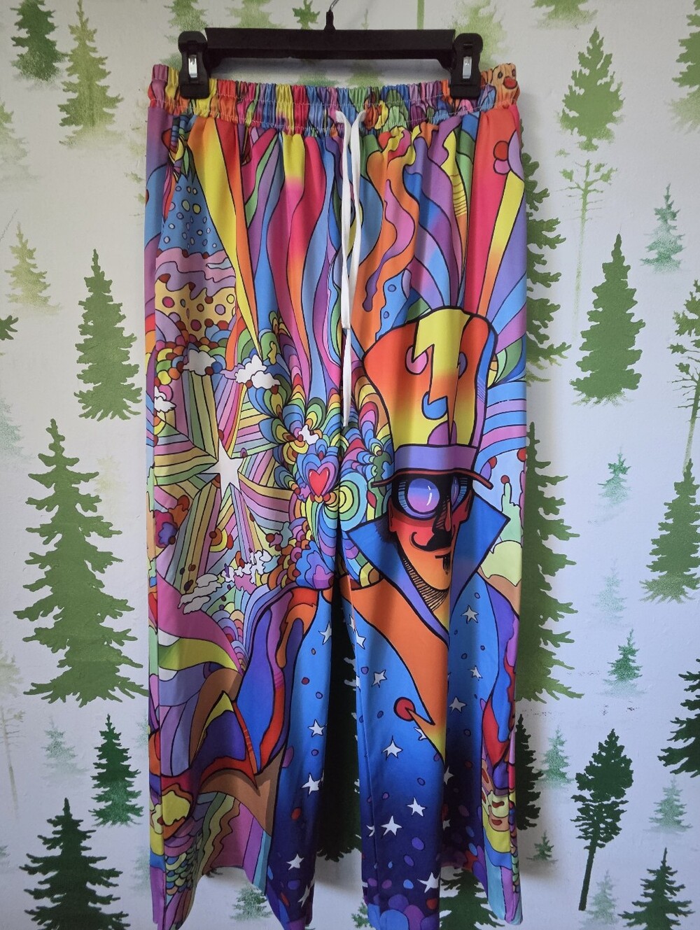 Psychedelic Rainbow Print Pants